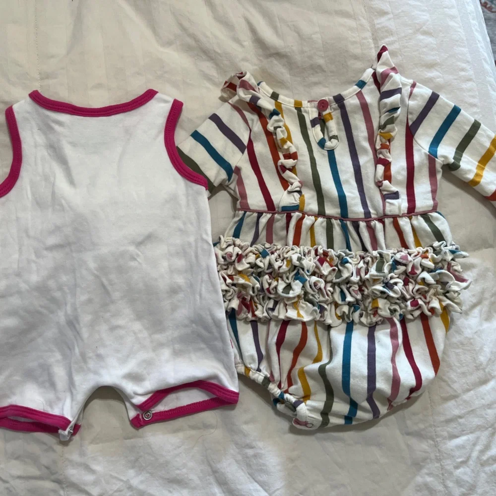 Striped Baby Romper Set - Picture 5 of 5